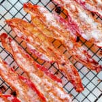 Oven Baked Bacon on an oven rack.