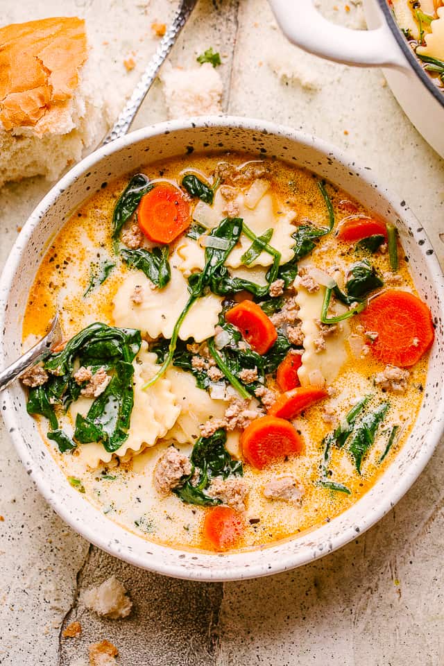 Creamy Ravioli Soup Easy Weeknight Recipes