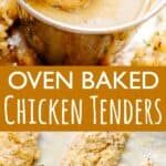 Oven Baked Chicken Tenders pin image