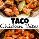 taco chicken bites pinterest image collage