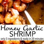 honey garlic shrimp pin image