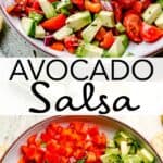 homemade avocado salsa pinterest image