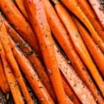 Honey balsamic roasted carrots Pinterest image.