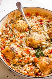 One Pot Chicken and Rice Recipe | Easy Weeknight Recipes