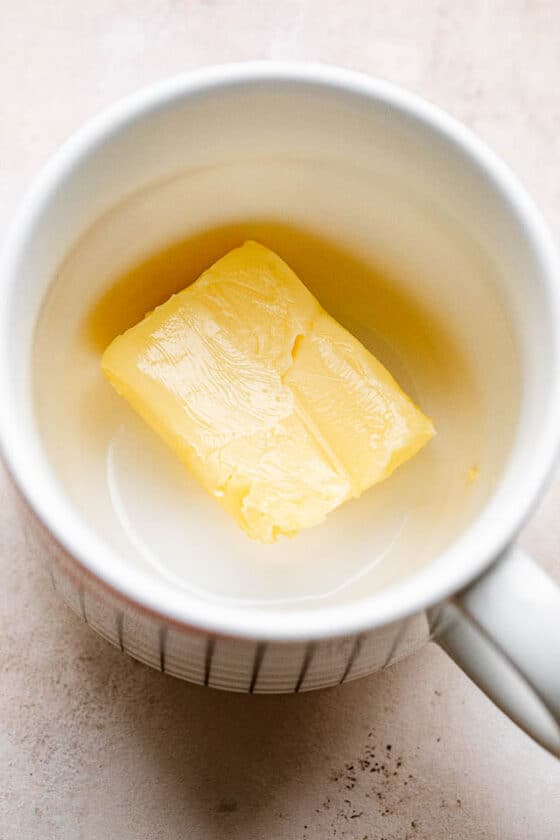 Butter in a mug.