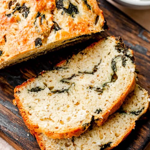 Spinach and Feta NoYeast Bread Easy Homemade Bread Recipe