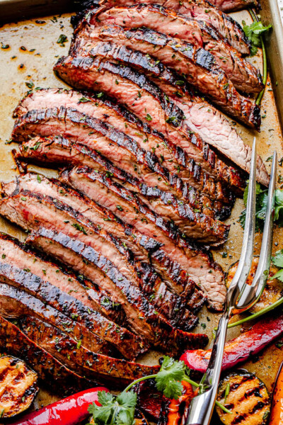 Grilled Flank Steak With Bleu Cheese Butter 