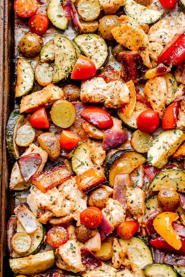 Chicken And Vegetables Sheet Pan Dinner Healthy Dinner Idea