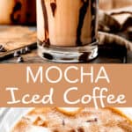 Mocha Iced Coffee long pinterest image