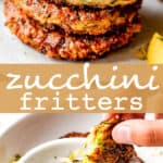 Fried Zucchini Cakes pinterest image