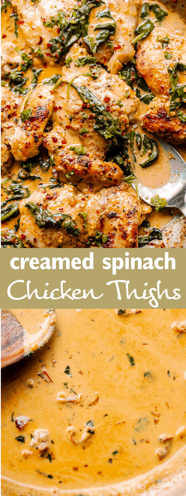 One Pot Creamed Spinach Chicken | Easy Weeknight Recipes