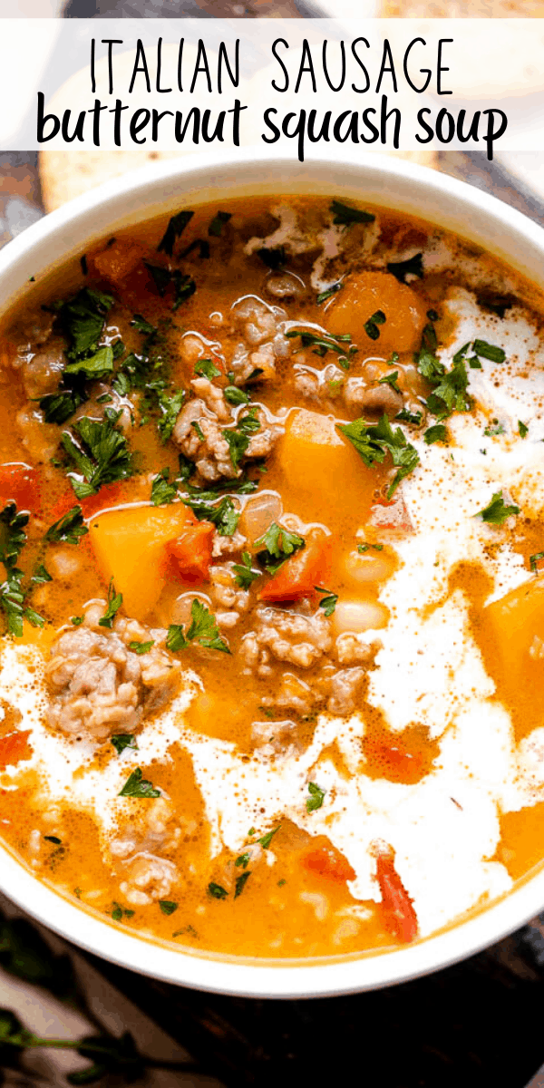 Italian Sausage Butternut Squash Soup Easy Weeknight Recipes