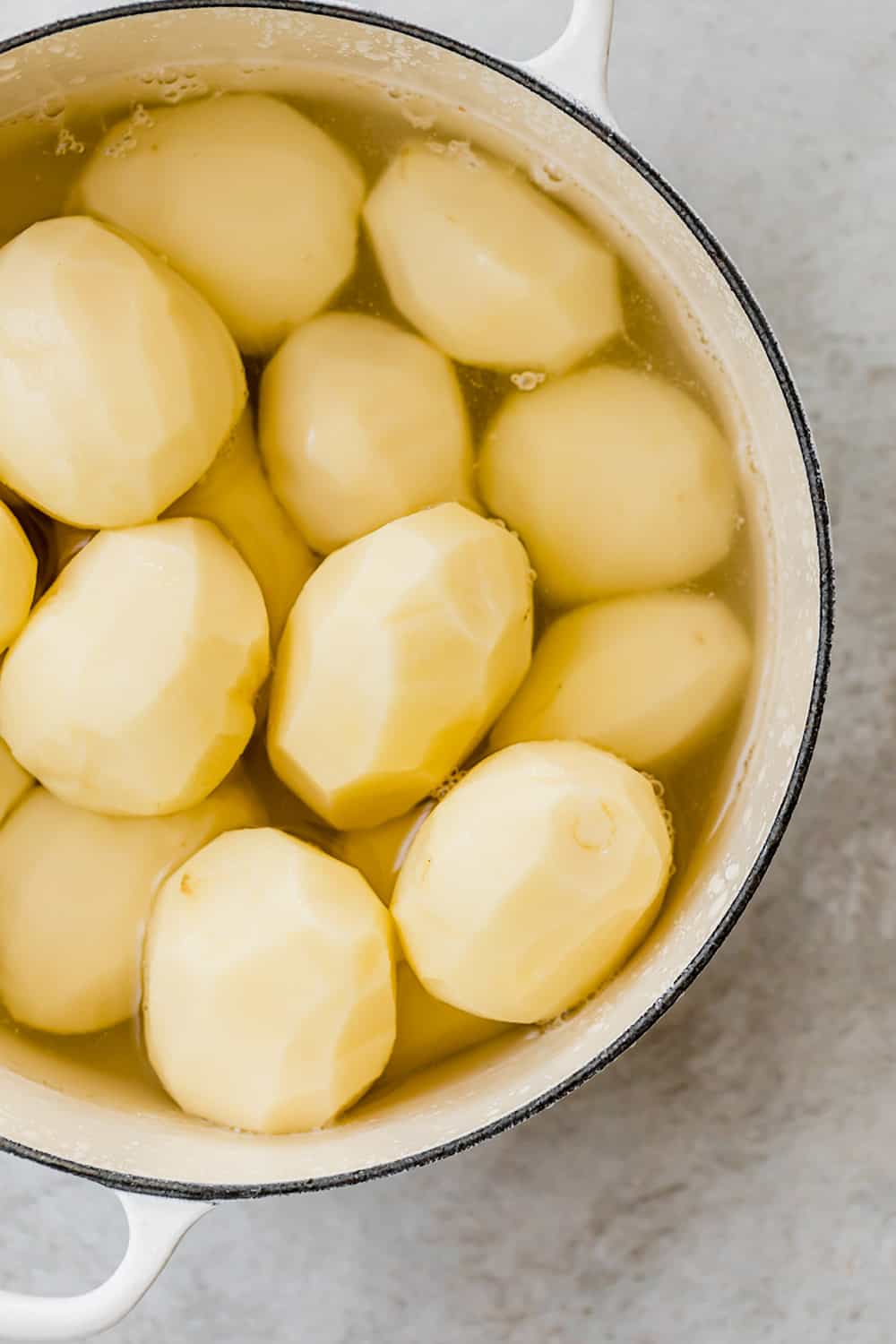 boiling potatoes