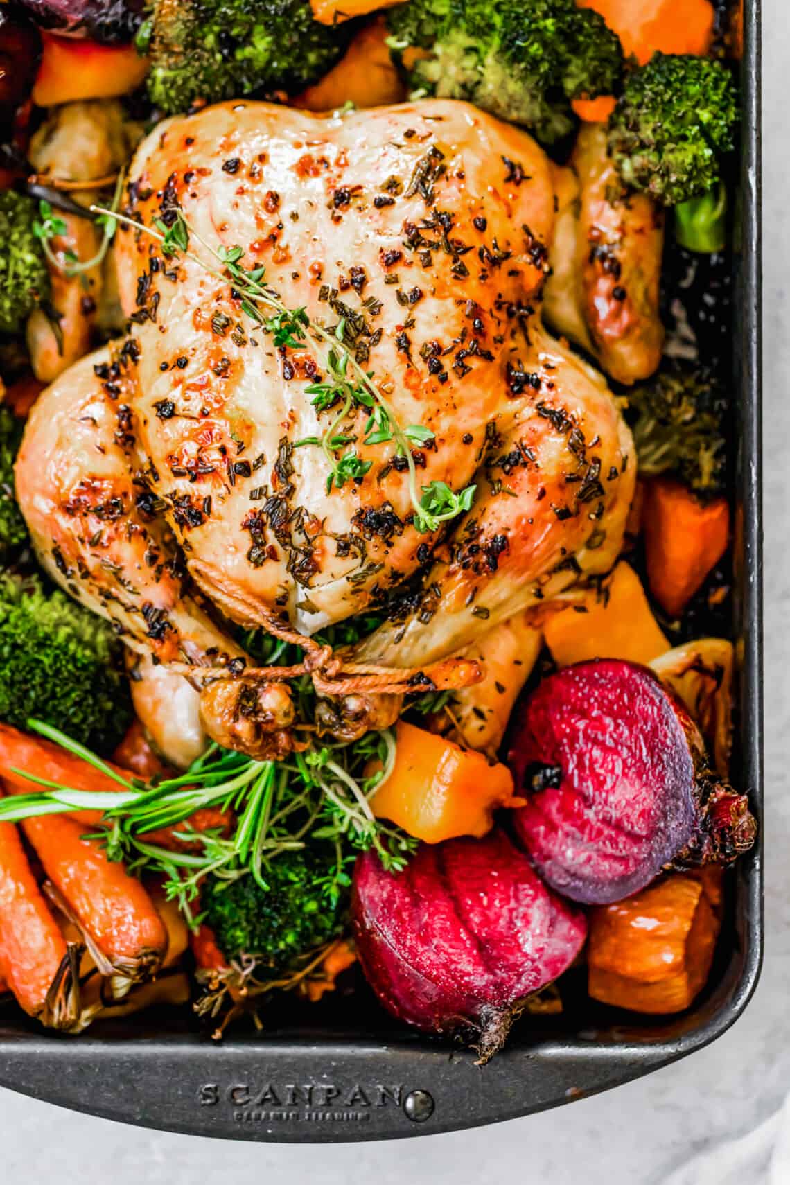 Whole Roast Chicken with Fall Veggies | Easy Weeknight Recipes