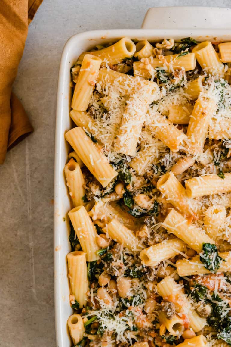 Easy Baked Rigatoni Recipe | The Best Ground Beef Pasta Casserole