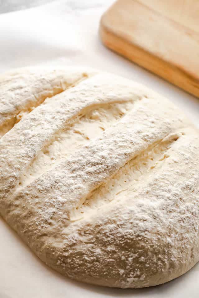 shaped dough for baking bread