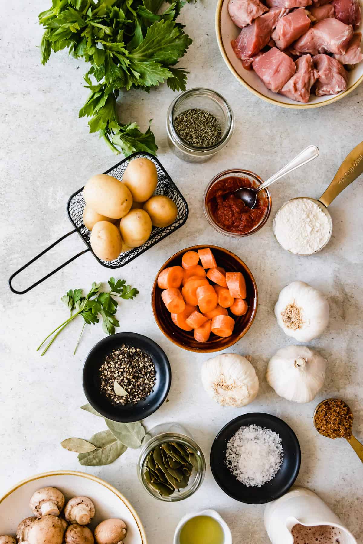 Ingredients for Irish Beef stew