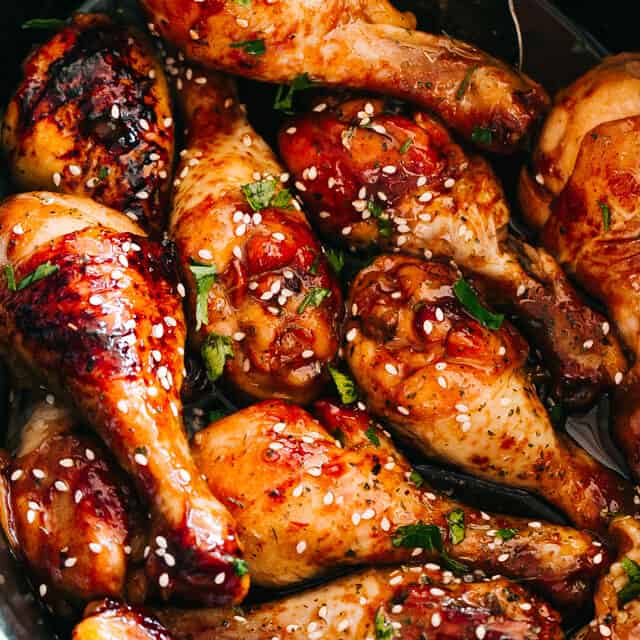 Slow Cooker Glazed Chicken Drumsticks