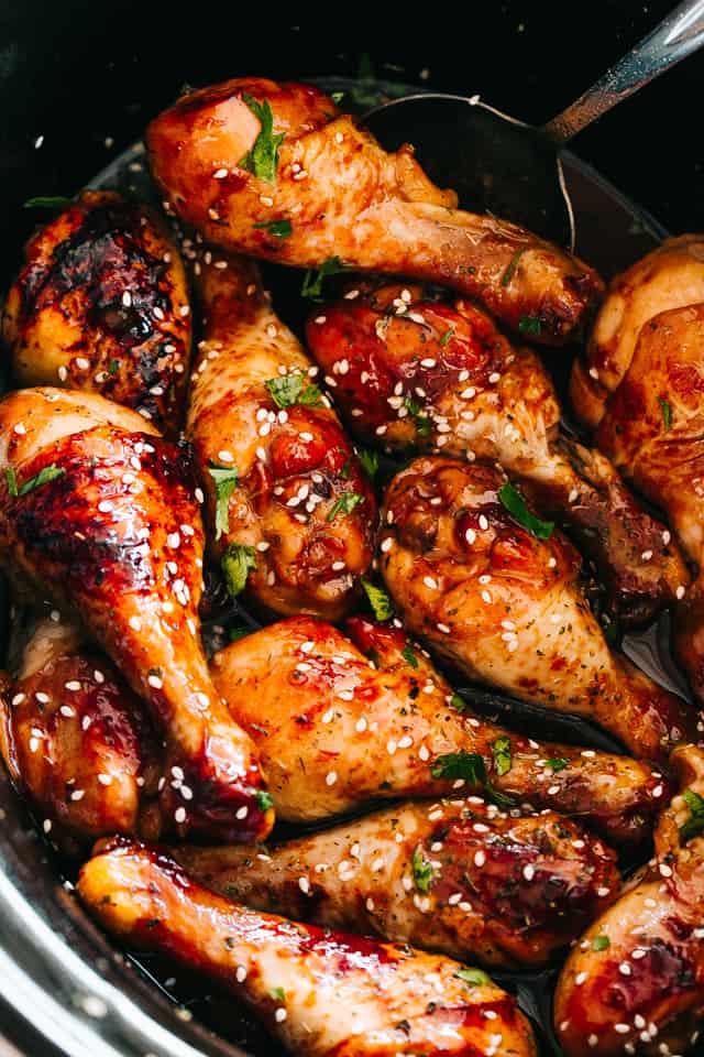 The Best Chicken Drumsticks Recipe | Slow Cooker Asian Glazed Chicken