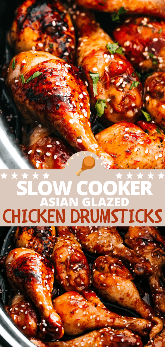 Slow Cooker Glazed Chicken Drumsticks