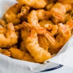 A Close-Up Shot of Freshly Fried Shrimp Inside a Serving Platter