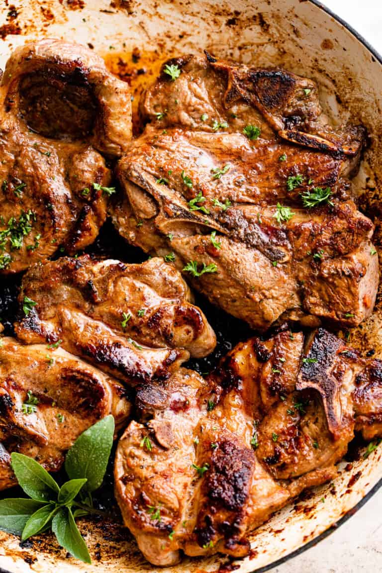 Juicy Pan Fried Lamb Chops with Garlic | Easy Weeknight Recipes