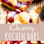 cherry kuchen bars two picture collage pin