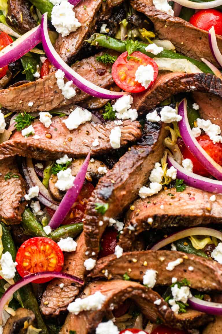 Steak Salad Recipe with Spinach & Mushrooms | Easy Weeknight Recipes