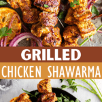 CHICKEN SHAWARMA TWO PICTURE COLLAGE PIN IMAGE