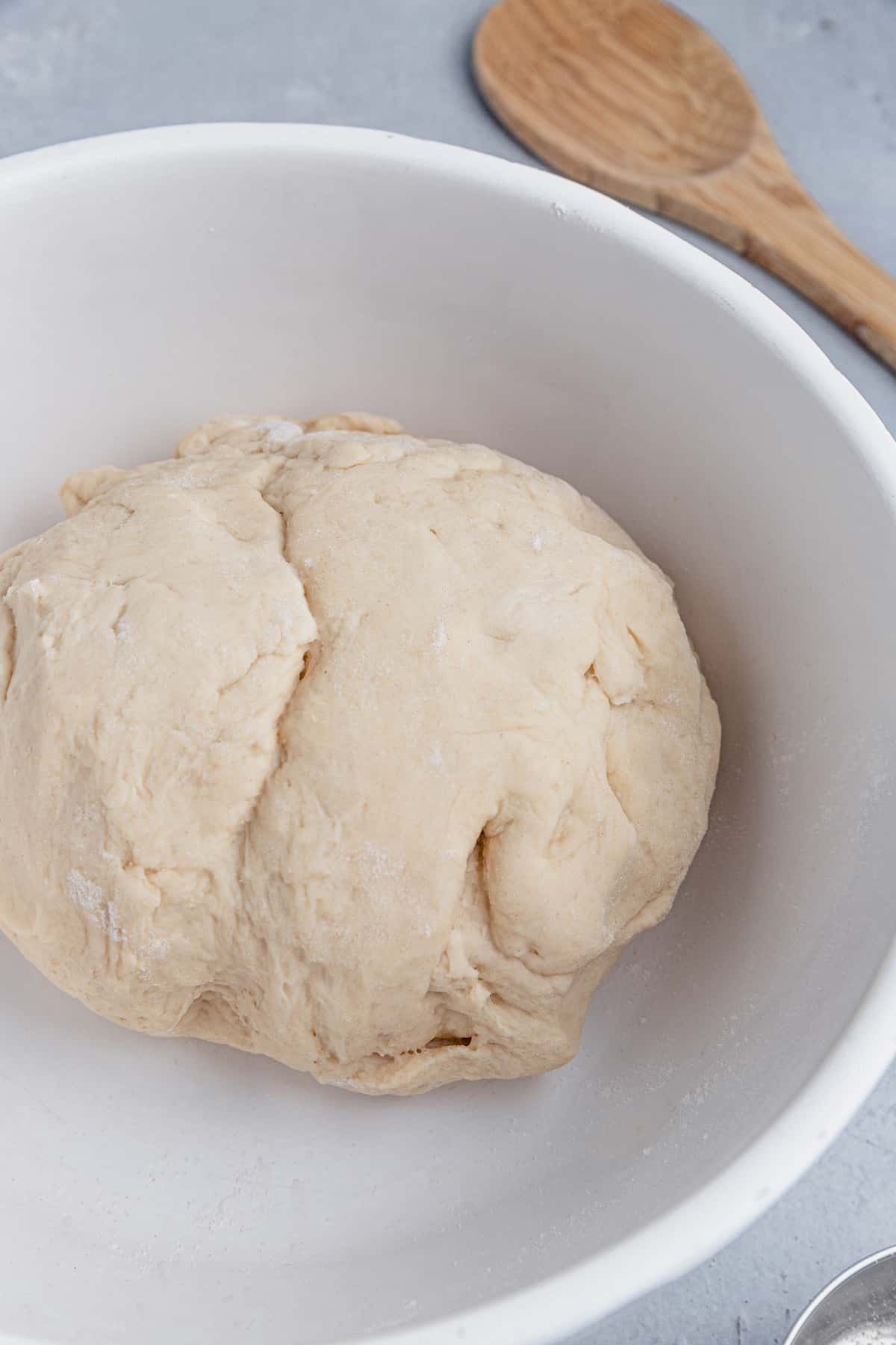 A bowl of pretzel dough