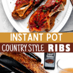 Instant Pot Pork Ribs two picture collage pin