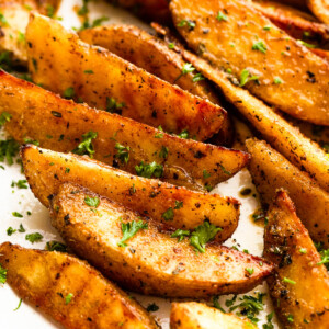 Grilled Potato Wedges on a platter