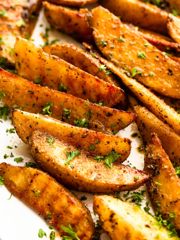 Grilled Potato Wedges on a platter