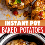 instant pot baked potatoes pinterest collage image