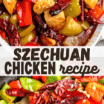 Szechuan Chicken two picture collage pin