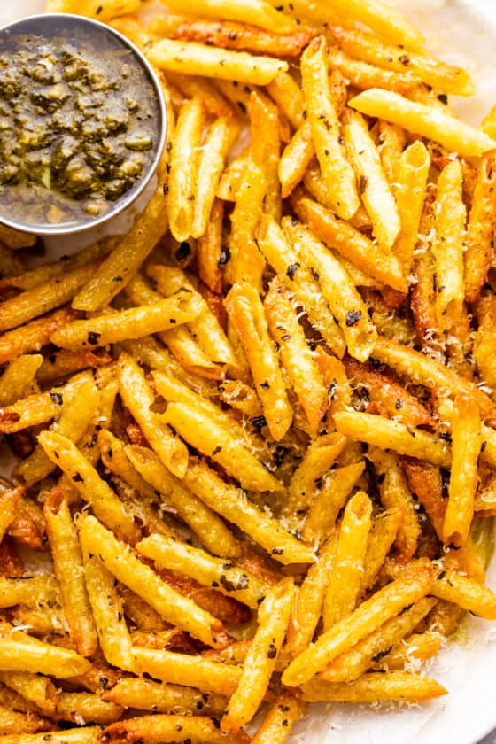 Crunchy Pasta Chips | Air Fryer OR Oven!