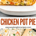 chicken pot pie two picture collage pinterest image