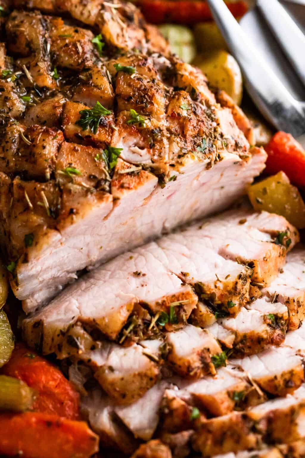 Juicy Pork Loin Roast with Veggies Easy Weeknight Recipes
