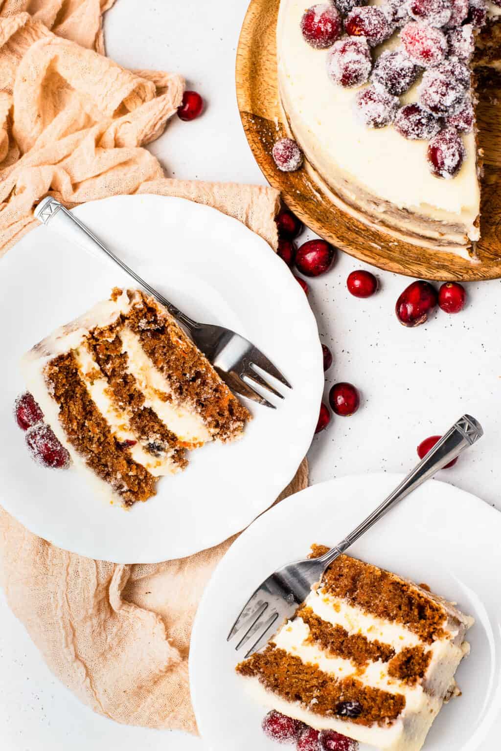Carrot Cake with Sugared Cranberries | Easy Weeknight Recipes Carrot Cake with Sugared Cranberries | Easy Weeknight Recipes