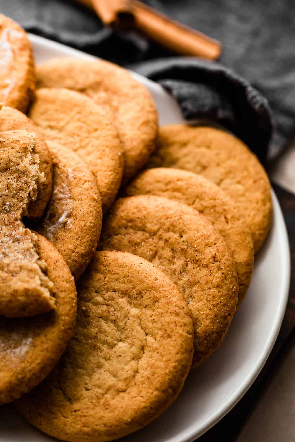 Pumpkin Cookies arranged on a white plate.