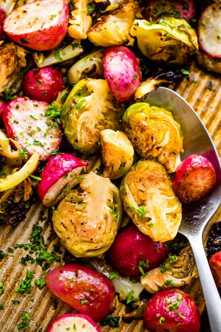 Roasted Brussels Sprouts and Radishes Easy Weeknight Recipes