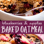 baked oatmeal two picture collage pinterest image.