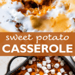 sweet potato casserole two picture collage pinterest image.