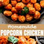 popcorn chicken two picture collage pinterest image pin