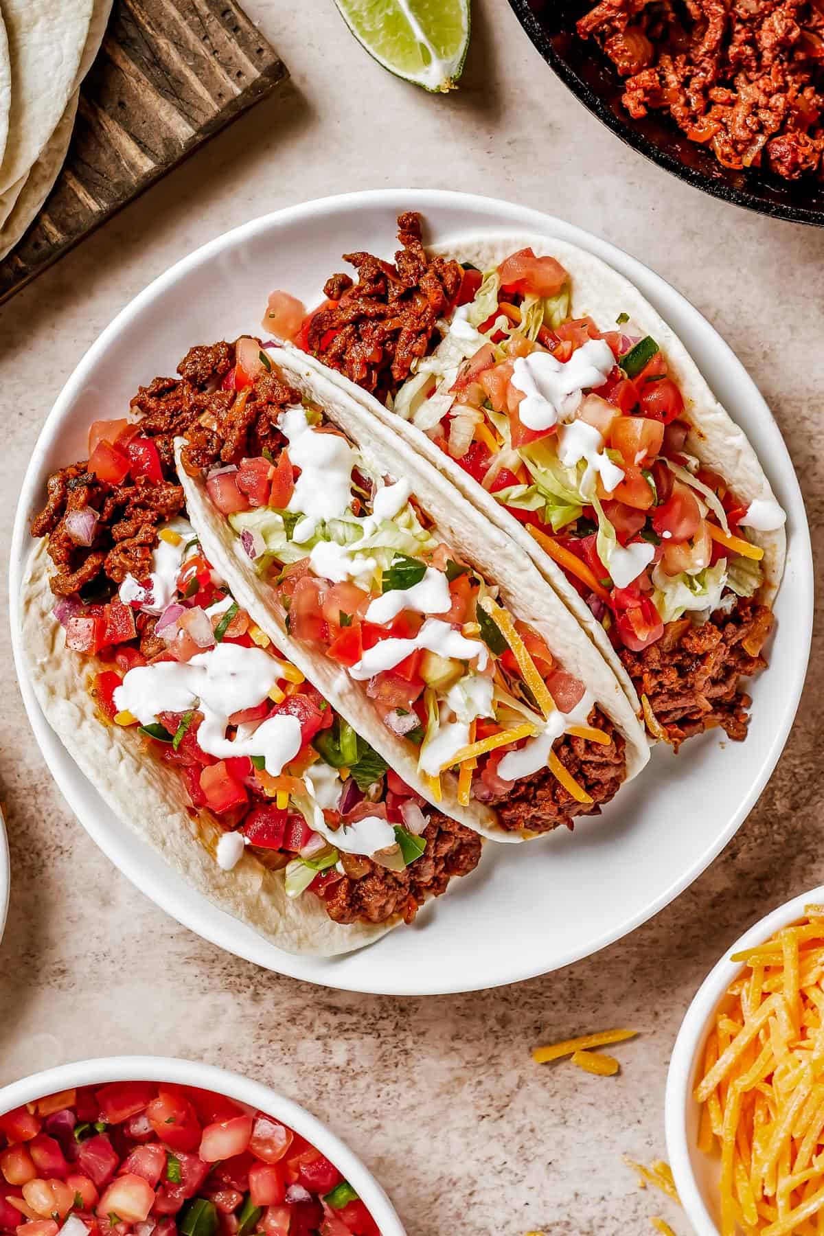 Ground Beef Tacos - A Family Feast®