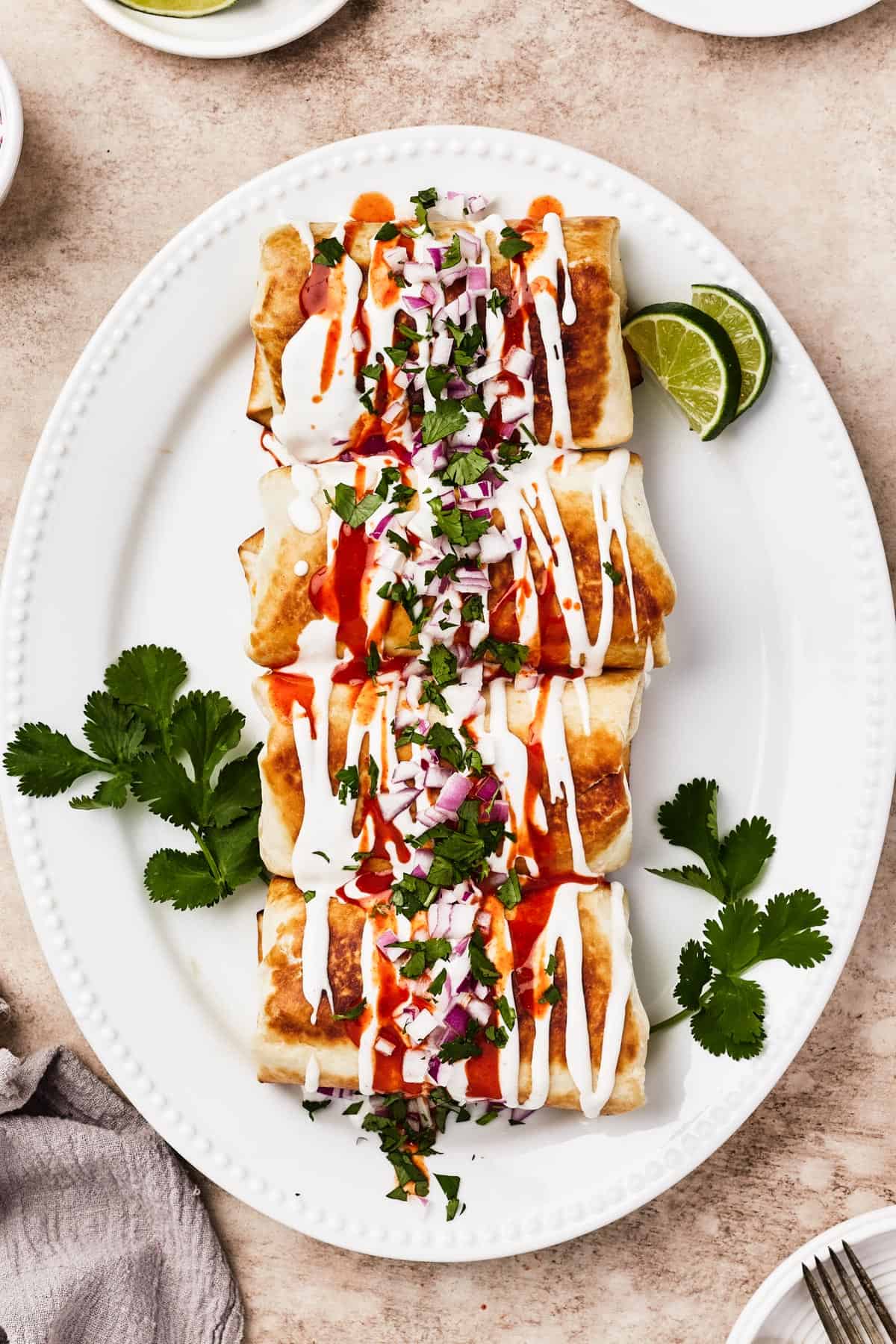 Chicken Chimichangas with Ranchero Sauce