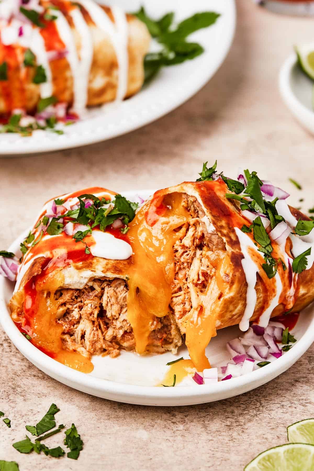 Chicken Chimichangas with Enchilada Sauce No chopping. No slicing. No knife  required!