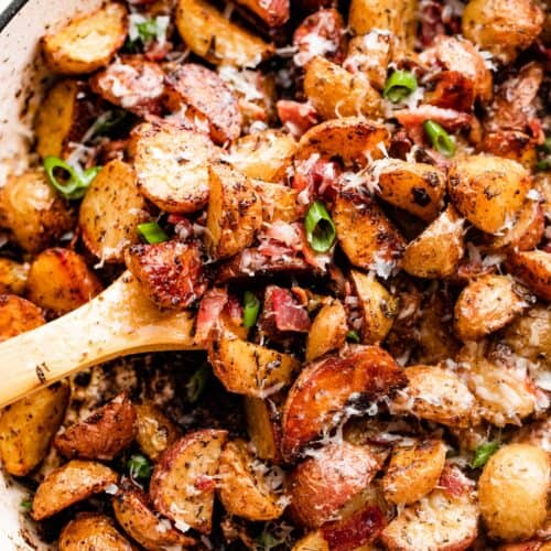 Roasted Potatoes with Bacon and Cheese | Easy Weeknight Recipes