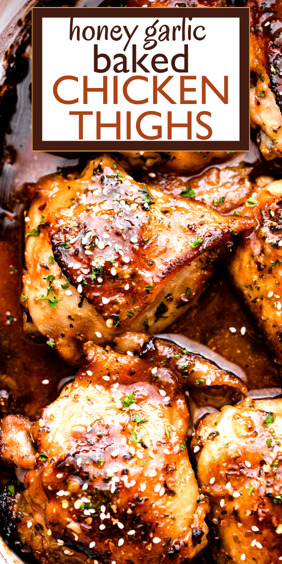 Honey Garlic Baked Chicken Thighs | Easy Weeknight Recipes