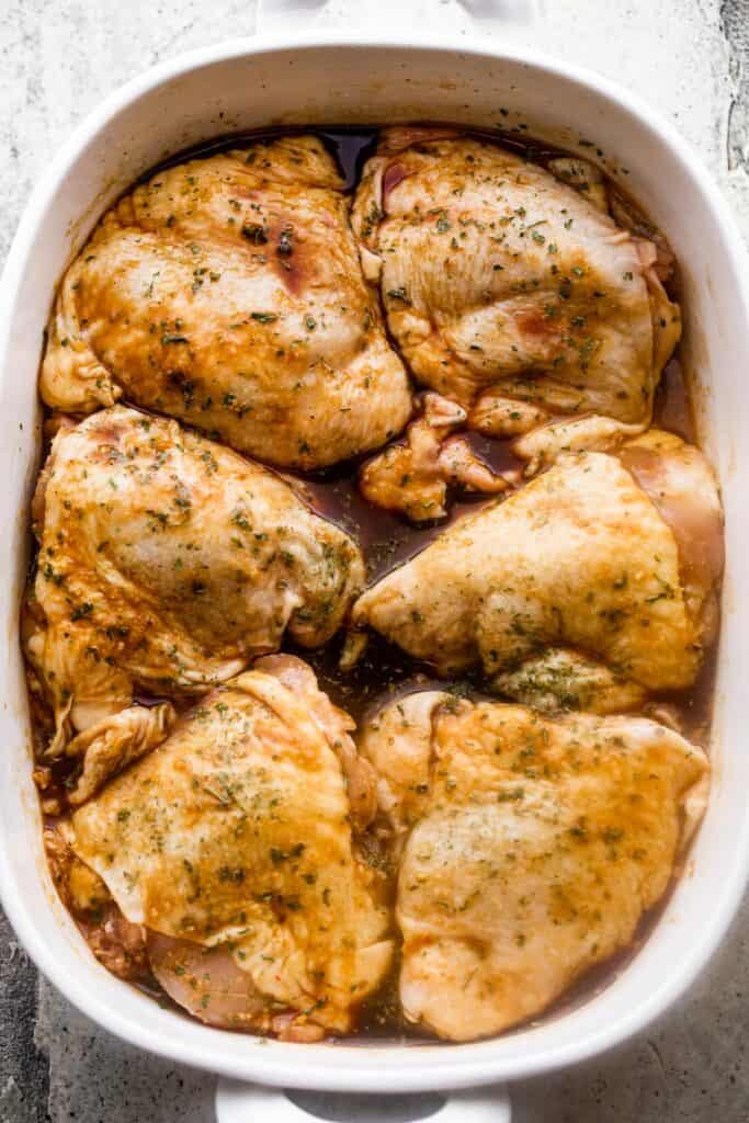 Honey Garlic Baked Chicken Thighs Easy Weeknight Recipes